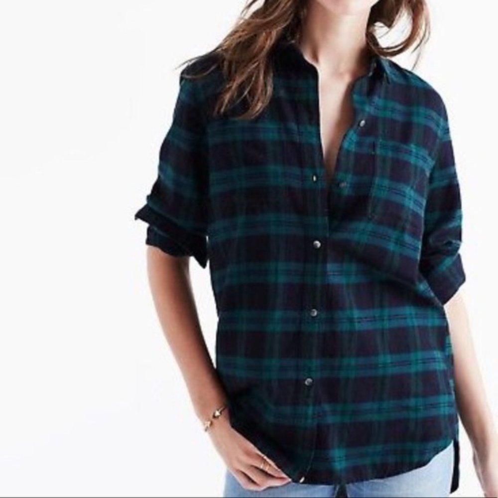 Madewell Flannel Shirt - Forest Green